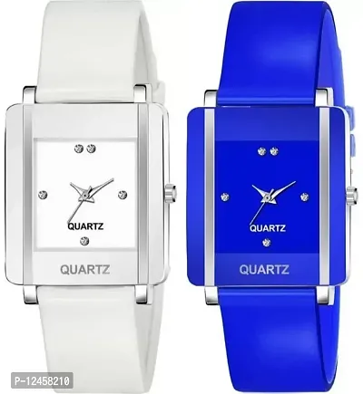 Stylish PU Analog Watches For Women- 2 Pieces