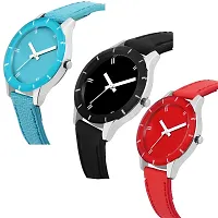 Acnos Black SkyBlue Red Dial and Starp Color Analog Watch Combo for Women Pack of -3 (605-rd-sb-blk)-thumb4