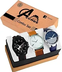 Acnos Special Super Look Like Handsome Quality Analog Combo Watches for Boys and Combo Watches for Mens Pack of 3(436-24-17)-thumb1