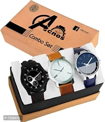 Acnos Special Super Look Like Handsome Quality Analog Combo Watches for Boys and Combo Watches for Mens Pack of 3(436-24-17)-thumb2
