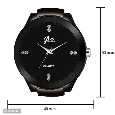 Acnos Dress Analogue Men's Watch(Black Dial Black Colored Strap)-thumb3