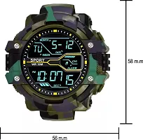 Acnos Brand - A Digital Boy's Watch (Black Dial, Green Strap)-thumb3