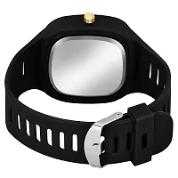 Acnos Brand - A Choras Black Watch Square Multi DIAL Analog Silicon PU Strap ADDI Stylish Designer Analog Watch - for Boys Pack of 1-thumb3