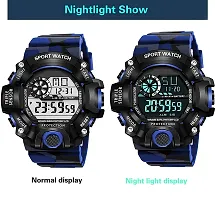 Acnos Brand - A Digital Watch Shockproof Multi-Functional Automatic Blue Color Army Strap Waterproof Digital Sports Watch for Men's Kids Watch for Boys Watch for Men Pack of 1-thumb1