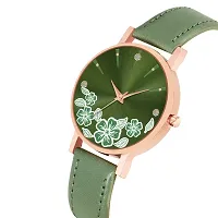 Acnos Analog Women's Watch (Green Dial Green Colored Strap)-thumb1