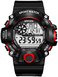 A Brand - A Digital Watch Shockproof Multi-Functional Automatic Red Boader Black Waterproof Digital Sport Watch for Men's Kids Watch for Boys - Watches for Men Pack of 1-thumb1