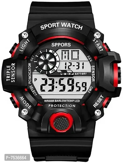 A Brand - A Digital Watch Shockproof Multi-Functional Automatic Red Boader Black Waterproof Digital Sport Watch for Men's Kids Watch for Boys - Watches for Men Pack of 1-thumb2