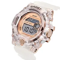 Acnos Brand - A Digital Alram Time Day Second Shockproof Multi-Functional Automatic White Rosegold Waterproof Digital Sports Watch for Men's Kids Watch for Boys Watch for Men Pack of 1-thumb2