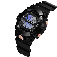 Acnos Brand - A Digital Watch Shockproof Multi-Functional Automatic Light Juicy Black Dial Strap Waterproof Digital Sports Watch for Men's Kids Watch for Boys - Watch for Men Pack of 2-thumb2