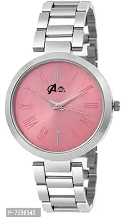 Acnos Pink Dial Analogue Watch for Women Pack of - 1(T-Pink)