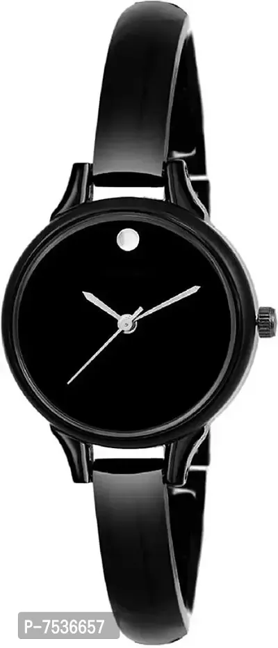 Acnos Black Plated Strap and case and Black dial Analog Watch for Girls and Women Pack of - 1