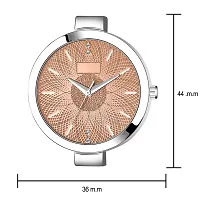 Acnos Brown Dial Silver Chain Belt MT Analogue Watch for Girl's and Women's Pack of - 1 (MT-204)-thumb2