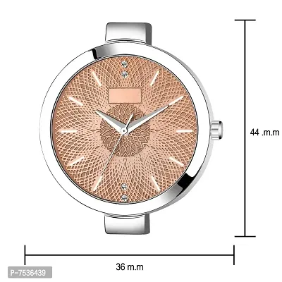 Acnos Brown Dial Silver Chain Belt MT Analogue Watch for Girl's and Women's Pack of - 1 (MT-204)-thumb3