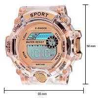 Acnos Brand - A Digital Alram Time Day Second Shockproof Multi-Functional Automatic White Rosegold Waterproof Digital Sports Watch for Men's Kids Watch for Boys Watch for Men Pack of 1-thumb3