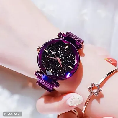 Acnos 5 Colors Magnet Purple Strap Analogue Women's and Girls Watch Sweet Heart 5 Colors Bracelet Combo for Girl's  Women's Watch Pack of 2-thumb4