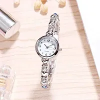 Acnos Silver Heart Shape Round dial White Diamond with Rosegold Bracelet Super Quality Watch for Girls and Watch for Women Pack of - 2 Gift for Special FASTIVAL Offer-thumb3