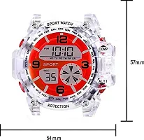 Acnos Brand - A Heavy Quality Digital Alarm Shockproof Multi-Functional Automatic White Strap Red Dial Waterproof Digital Sports Watch for Men's Kids Watch for Boys - Watch for Men Pack of 1-thumb3