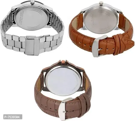 Acnos Special Super Quality Analog Watches Combo Look Like Handsome for Boys and Mens Pack of - 3(437-MIN-BRW)-thumb3