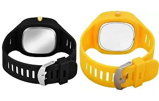 Stylish Multicoloured Silicone Analog Watches For Men Pack Of 2-thumb3