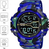 Acnos Brand - A Digital Boy's Watch (Black Dial, Blue Strap)-thumb1