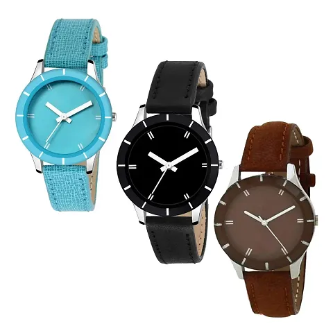 Acnos Verified Women's 3 Analogue Dial Watch Combo Set - Pack of 3