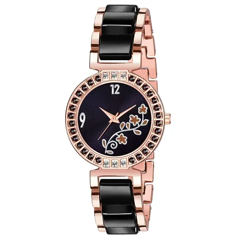 KD New Fashion Desing Color Flower Metal Watch for Girl Designer Fashion Wrist Analog Women Watch