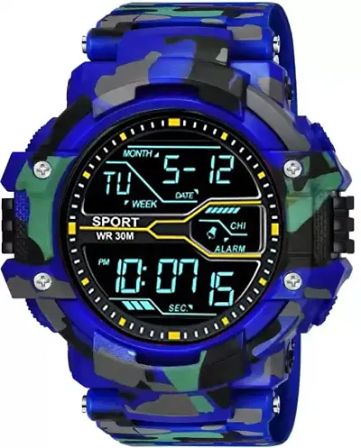 Acnos Brand - A Digital Boy's Watch (Black Dial, Strap)