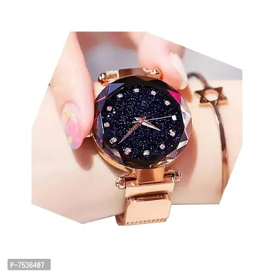 Acnos Analogue Women's Watch (Black Dial Rose Gold Colored Strap)-thumb3