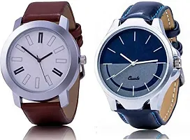 Acnos Branded Super Quality Premium Watches Combo Look Like Richer Person for Men Pack of - 2 (24-BRWN)-thumb4