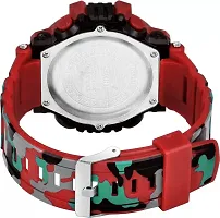 Acnos Brand - A Digital Boy's Watch (Black Dial, Red Strap)-thumb4