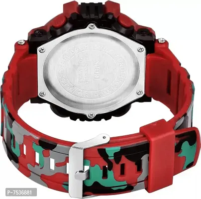 Acnos Brand - A Digital Boy's Watch (Black Dial, Red Strap)-thumb5