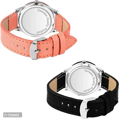 Acnos Black and Orange dial and Strap Analog Watches for Girls and Women Pack of - 2-thumb3