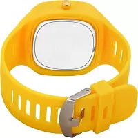 Stylish Yellow Silicone Analog Watches For Men Pack Of 2-thumb3