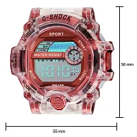 Acnos Brand - A Digital Alram Time Day Second Shockproof Multi-Functional Automatic White Red Waterproof Digital Sports Watch for Men's Kids Watch for Boys Watch for Men Pack of 1-thumb3