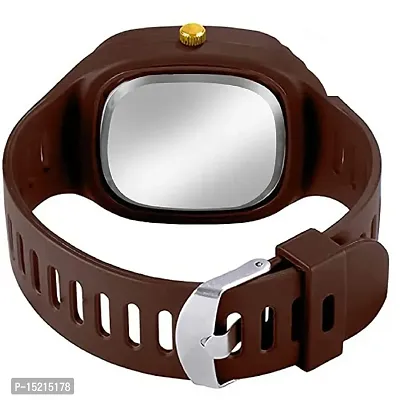 Stylish Brown Silicone Analog Watches For Men Pack Of 2-thumb4