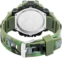 Acnos Brand - Multi Functional Sports Digital Green Color Black Dial Men's Watch-thumb2