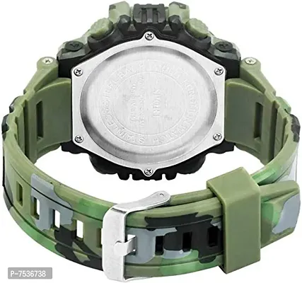 Acnos Brand - Multi Functional Sports Digital Green Color Black Dial Men's Watch-thumb3