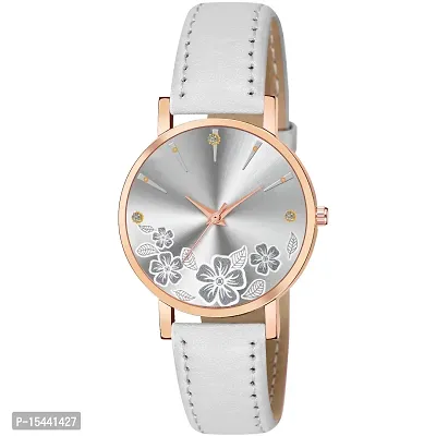 Acnos Analog Women's Watch (Grey Dial Grey Colored Strap)