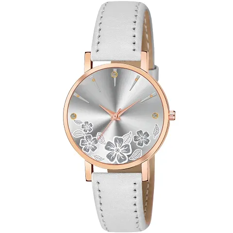 Acnos Analog Women's Watch (Grey Dial Colored Strap)