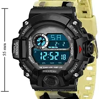 Acnos Brand - A Digital Watch Shockproof Multi-Functional Automatic Yellow Army Strap Waterproof Digital Sport's Watch for Men's Kids Watch for Boys - Watch for Men Pack of 1-thumb1