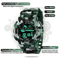 Acnos Brand - A Digital Watch Shockproof Multi-Functional Automatic Army Full Green Color Army Strap Waterproof Digital Sports Watch for Men's Kids Watch for Boys Watch for Men Pack of-1-thumb3