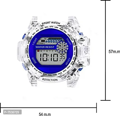 Acnos Brand - A Digital Alram Time Day Second Shockproof Multi-Functional Automatic White-Blue Waterproof Digital Sports Watch for Men's Kids Watch for Boys - Watch for Men Pack of 1-thumb3