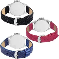 Acnos Special Super Quality Analog Watches Combo Look Like Preety for Girls and Womne Pack of - 3(DMND-BLK-PNK-Blue)-thumb3