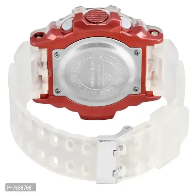 Acnos Brand - A Digital Alram Time Day Second Shockproof Multi-Functional Automatic White Red Waterproof Digital Sports Watch for Men's Kids Watch for Boys Watch for Men Pack of 1-thumb5