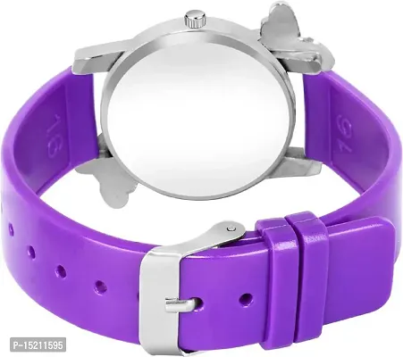 Stylish Purple Silicone Analog Watches For Women-thumb4