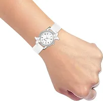 Stylish White Silicone Analog Watches For Women-thumb4