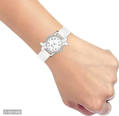 Stylish White Silicone Analog Watches For Women-thumb5