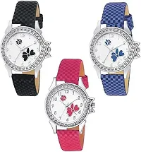 Acnos Special Super Quality Analog Watches Combo Look Like Preety for Girls and Womne Pack of - 3(DMND-BLK-PNK-Blue)-thumb4
