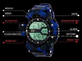 Acnos Multi Functional Sports Digital Dial Men's Watch Digital Watch Shockproof Automatic Blue Army Strap Waterproof Digital Sports Watch for Men's Kids Watch for Boys Watch for Men-thumb1