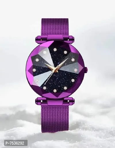 Acnos Dress Analogue Girl's Watch(Black Dial Purple Colored Strap)-thumb3